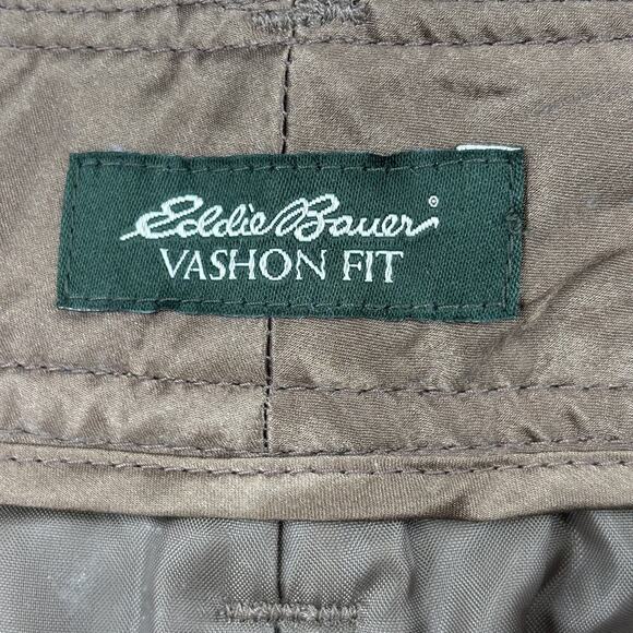 Eddie Bauer Trouser Pants Womens Size 12 Brown Wool Blend Vashon Fit Stretch - Picture 5 of 12